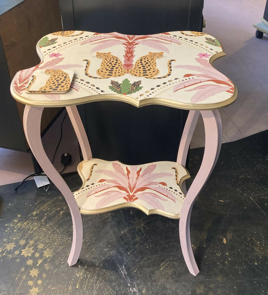 Cheetah Print in Pink Side table