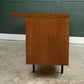 Mid Century Teak Office Desk with Black Top - Danish?