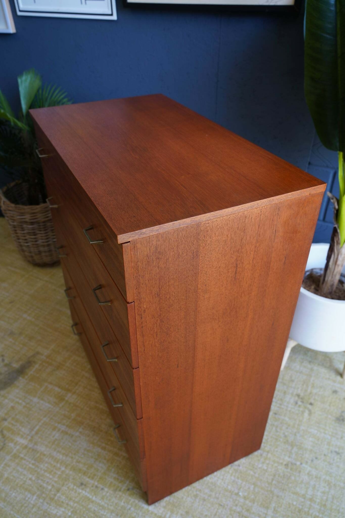 Austin Suite Tallboy Chest Of Drawers Mid Century 1960s (Oak)
