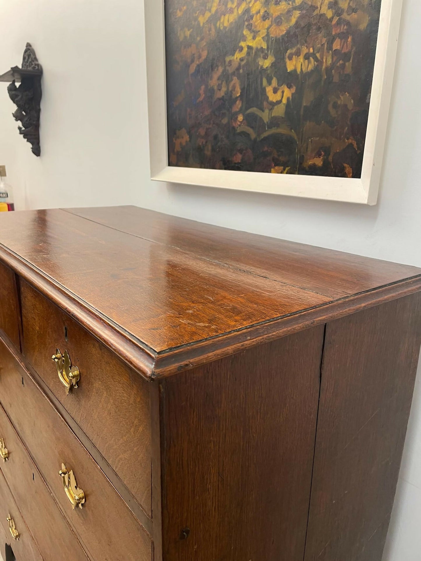 Vintage Georgian oak chest of drawers