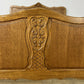 Bed Vintage French Louis XVI Oak Double Bed Frame Carved Headboard LOT 6376