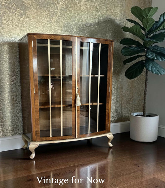 Walnut Display Drinks Cabinet by Turnidge of London