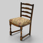 4 Old Charm Oak Dining Chairs Ladderback Tudor Fabric Light Oak FREE UK Delivery
