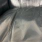 Blue Leather Chesterfield Style Wingback Armchair