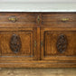 Cabinet Antique French Style Marble Top Oak Sideboard Carved Cupboard LOT 6312