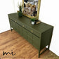 Large Vintage Nathan Sideboard in Bancha Green, olive green mid century drink cabinet, TV stand, media unit,