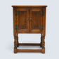 Old Charm Pedestal Cabinet/Side Table Linenfold Doors #1582 FREE UK Delivery*
