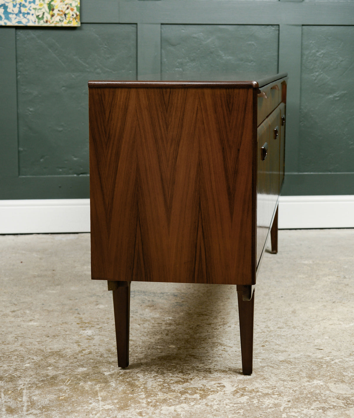Mid Century Long John Sideboard with Drinks Cupboard
