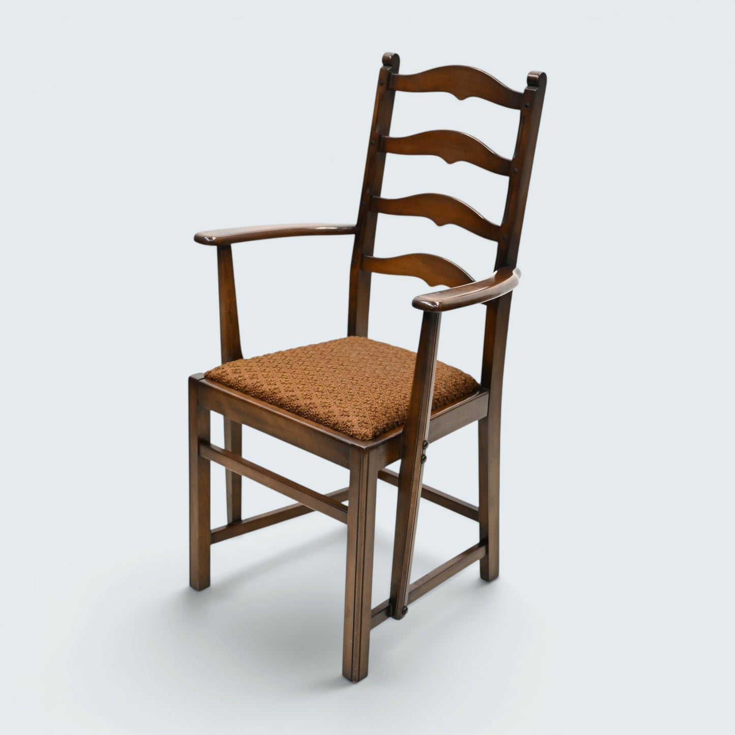 6 Ercol Dining Chairs 1970s Ladderback Drop On Seats Blue Label FREE UK Delivery