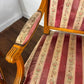 Pair of French Louis XVI Style Upholstered Armchairs