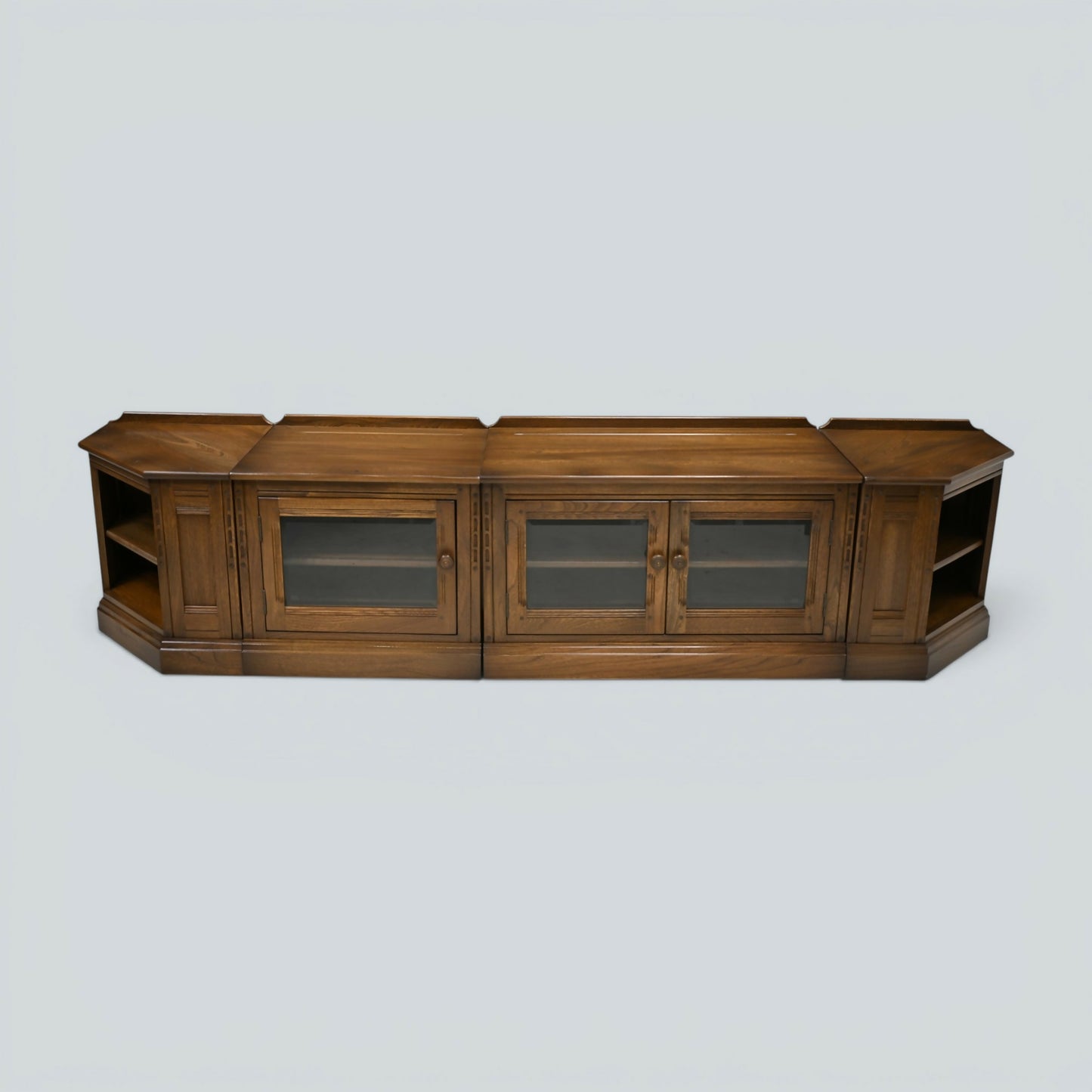 Ercol Entertainment Cabinets 5 Piece Corner Modular Golden Dawn FREE UK Delivery