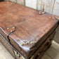 Luxury Hand dyed medium oak leather storage trunk