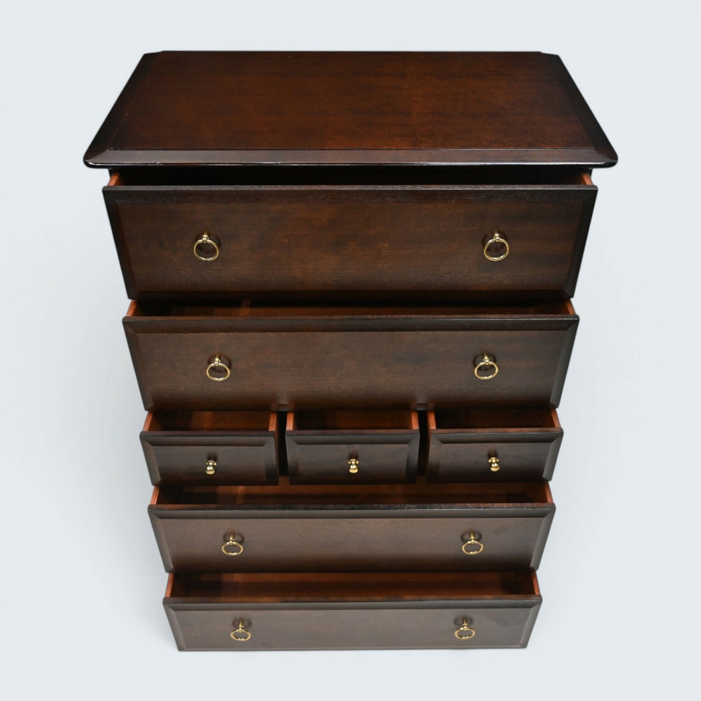 Stag Chest of 7 Drawers Brass Handles Minstrel Range VGC with FREE UK Delivery