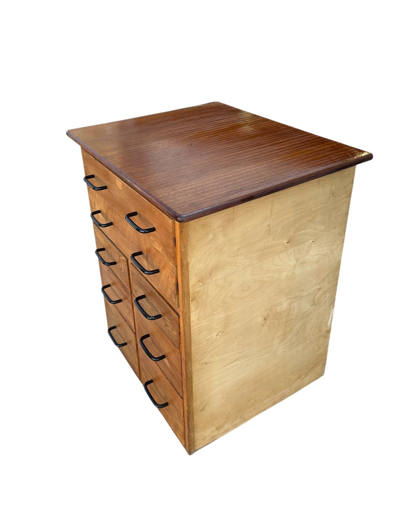 Mid century tall industrial chest of drawers