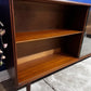 Vintage Glass Teak Display Bookcase Wide Teak Mid Century Glass Display Cabinet