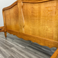 Bed Vintage French Louis XVI Double Bed Frame Oak Carved Headboard LOT 3654