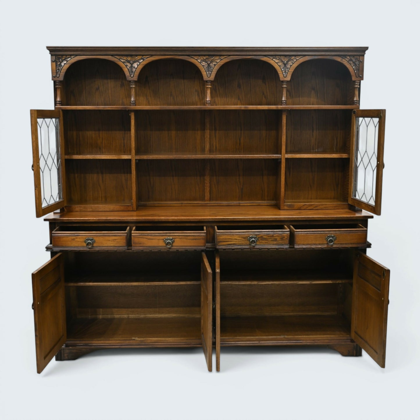 Old Charm Oak Dresser In Light Oak Sideboard Display EXC Clean FREE UK Delivery