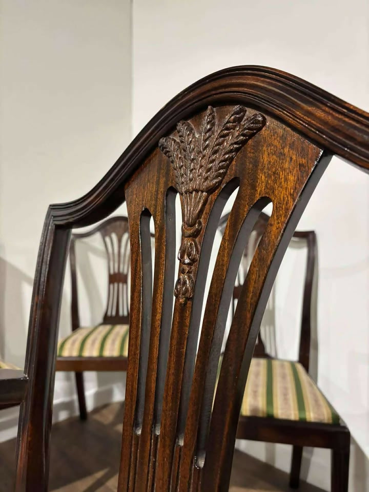 Set of Six Reproduction Mahogany Dining Chairs