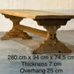 Stunning Large French Bleached Oak Farmhouse Dining Table