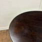 Vintage Stained Oak Side Table With Oval Top