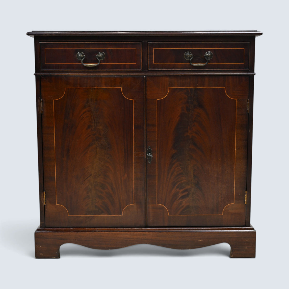 Small Sideboard With Double Cupboard & Two Drawers Georgian Style FREE Delivery*