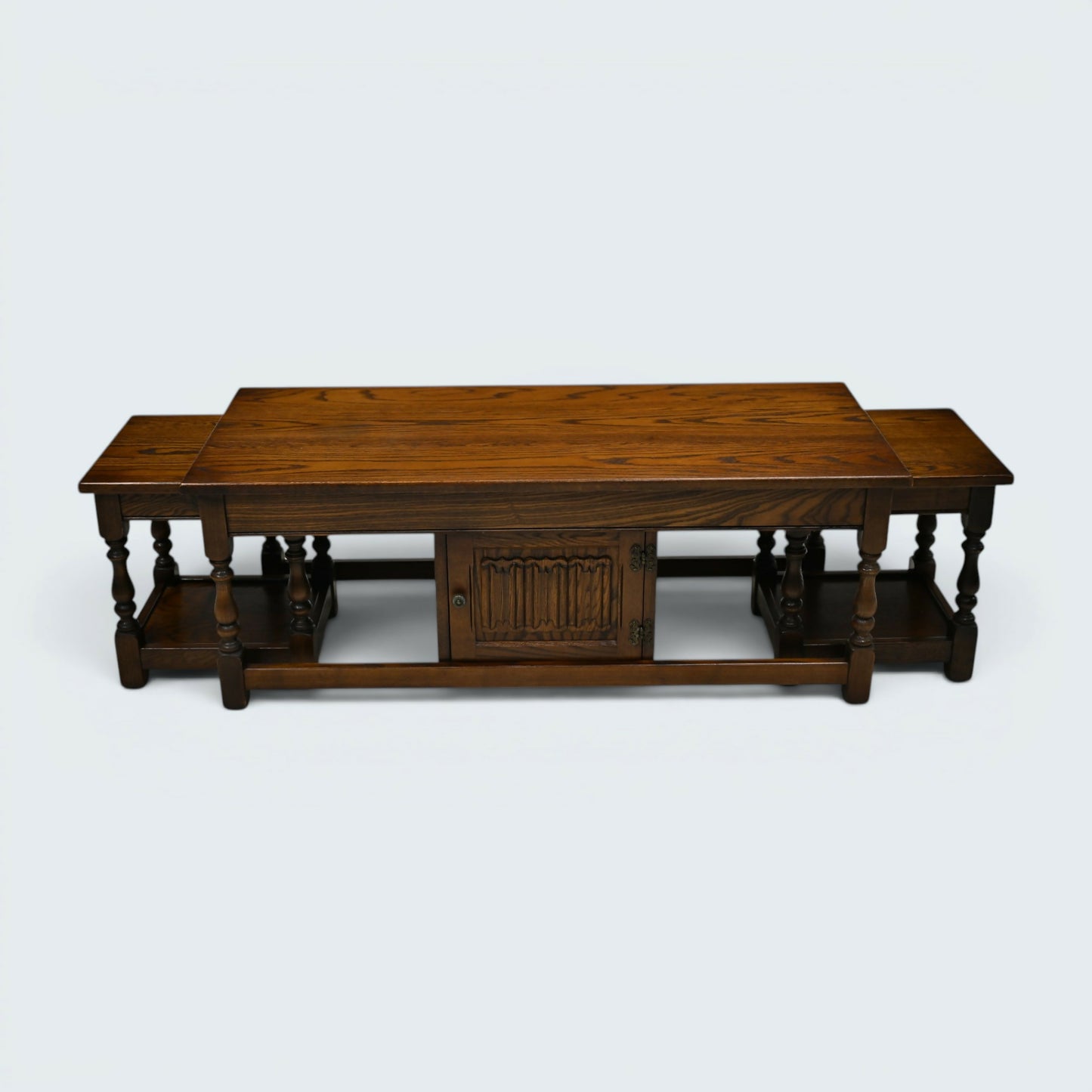 Old Charm Long Nest of Tables Solid Oak Coffee Table Light Oak FREE UK Delivery*