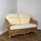 Vintage Three Piece Cane Conservatory Suite – Two Seater Settee & Armchairs