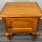 Pair of Bedside Tables Vintage French Louis Oak Nightstands Cabinets LOT 3518