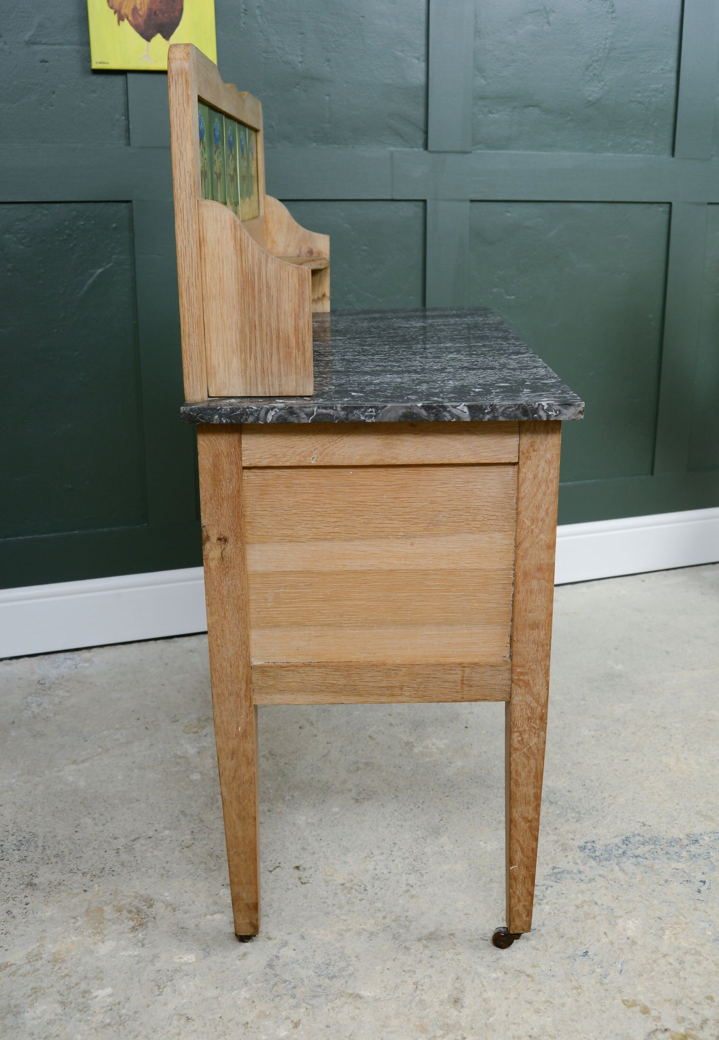 Limed Oak Washstand with Marble Top - Vanity Unit - SKU 229