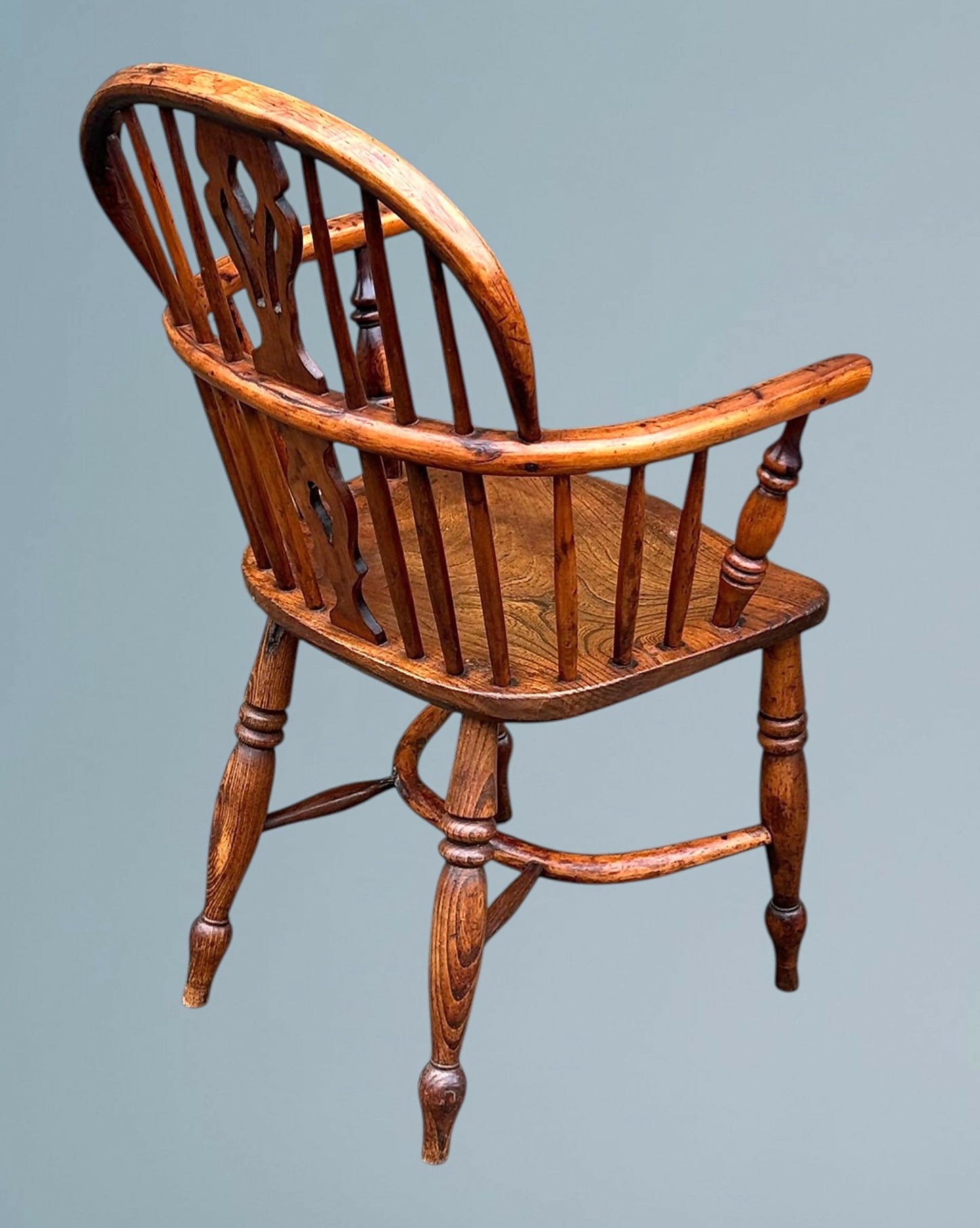 Yew Wood Windsor Armchair 19th Century Yew