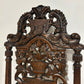 Carolean carved oak high back chair - having a very decoratively carved back, legs7