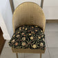 Accent chair. Gold painted wipe clean plastic with your choice of fabric seat. Removable with small storage space beneath.