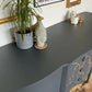 Vintage dark grey & gold leaf sideboard