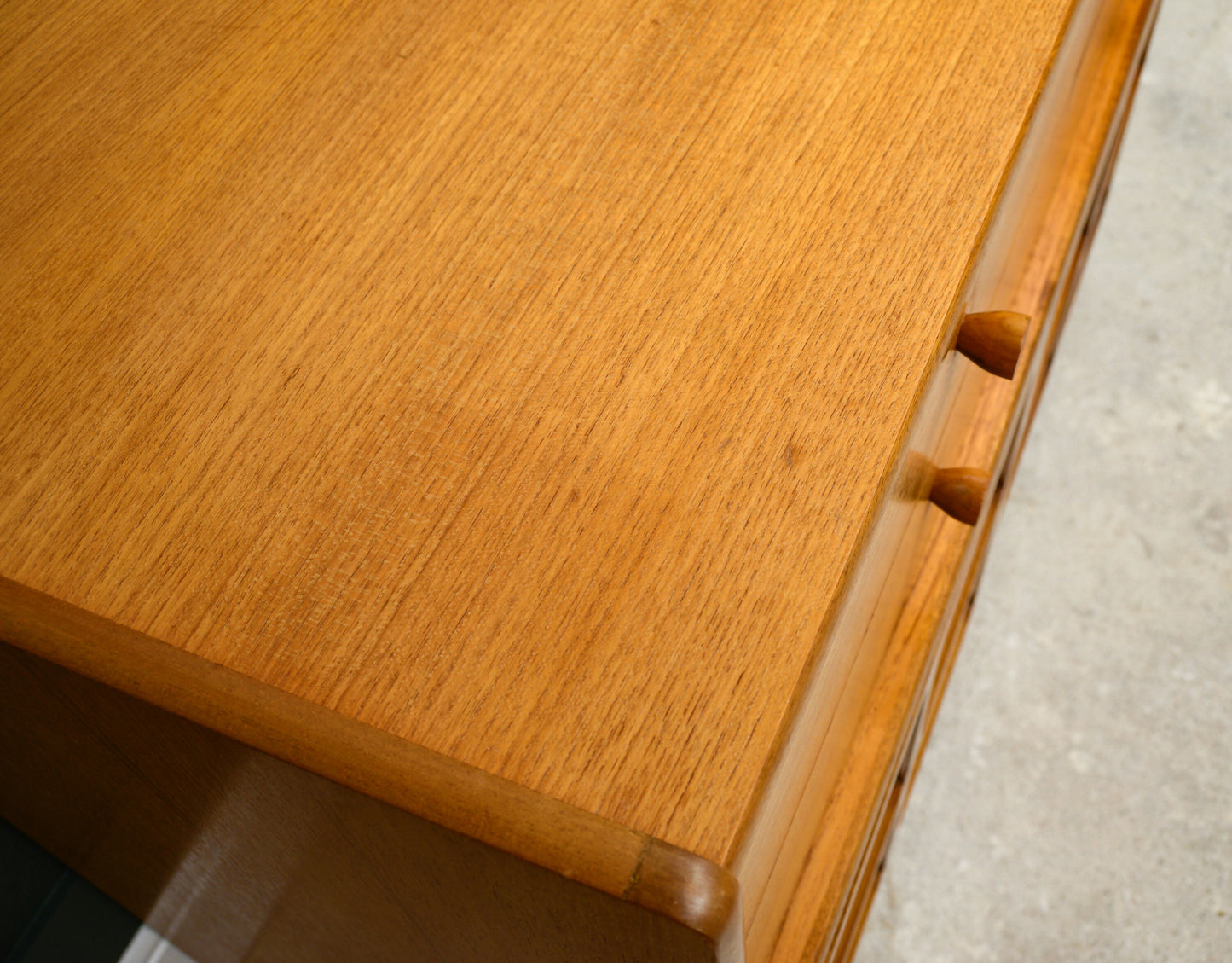 Mid Century Nathan Squares Sideboard Vinyl Cabinet With Drawers 1970s