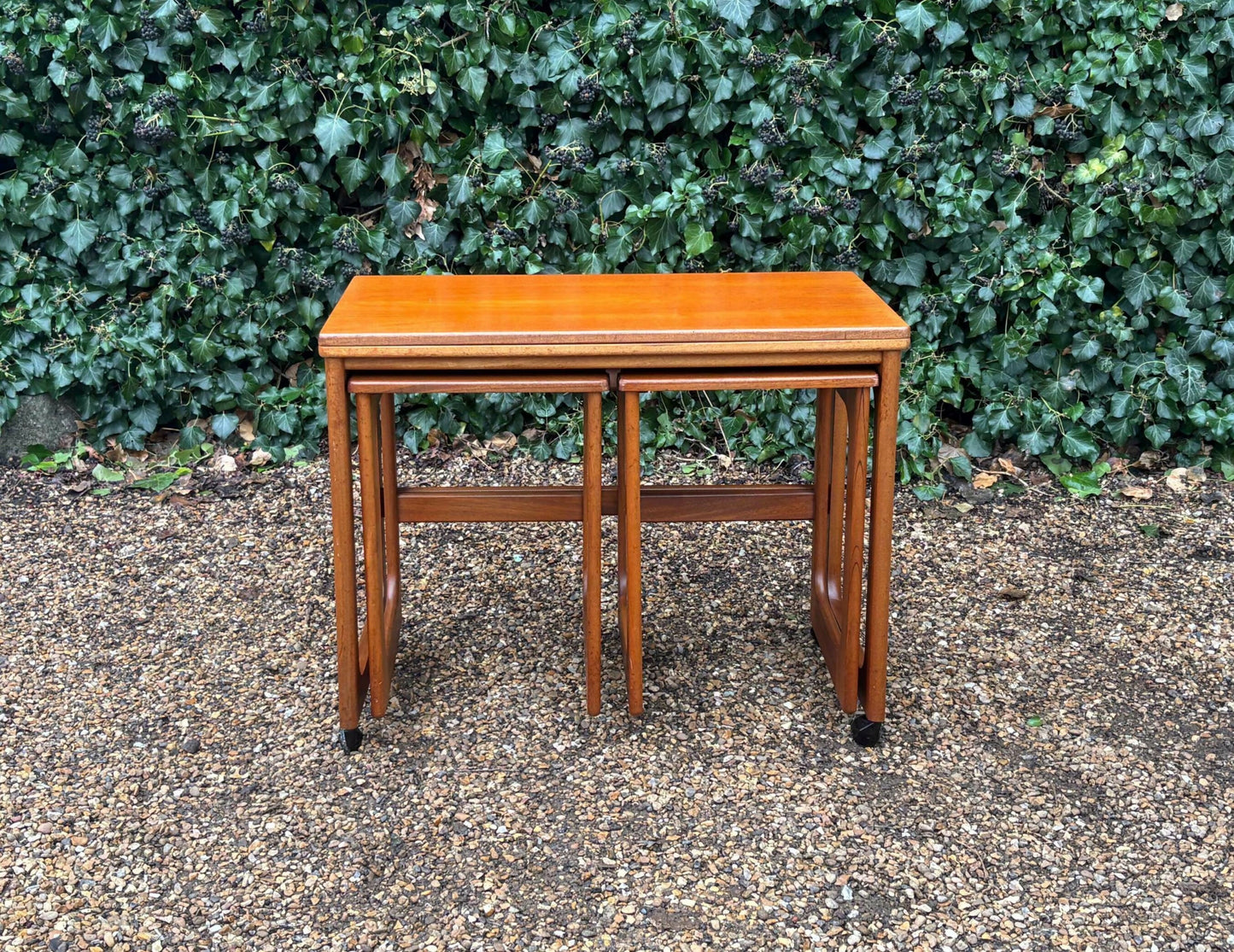 Mid Century McIntosh Triform Teak Nest Of Tables c,1960s