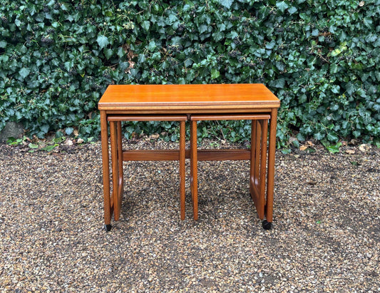 Mid Century McIntosh Triform Teak Nest Of Tables c,1960s