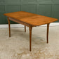 Mid Century Oak Extending Dining Table by Strongbow Furniture