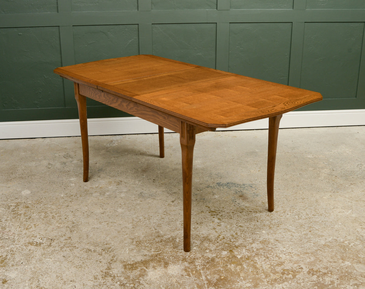 Mid Century Oak Extending Dining Table by Strongbow Furniture