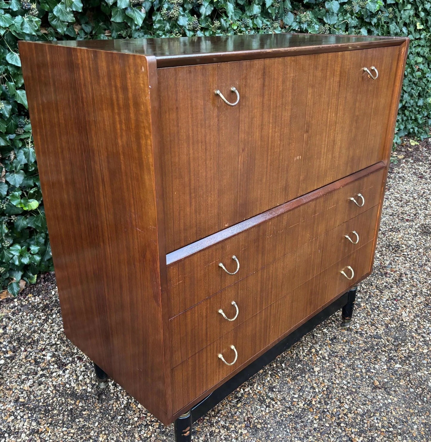 Vintage Tola & Black Drinks Cocktail Cabinet By G Plan