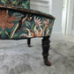 Antique Victorian Scroll Back Chair Fireside Seat - Newly Upholstered.