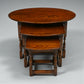 Old Charm Oval Nest of Tables in Tudor Brown Model 1990 VGC FREE UK Delivery