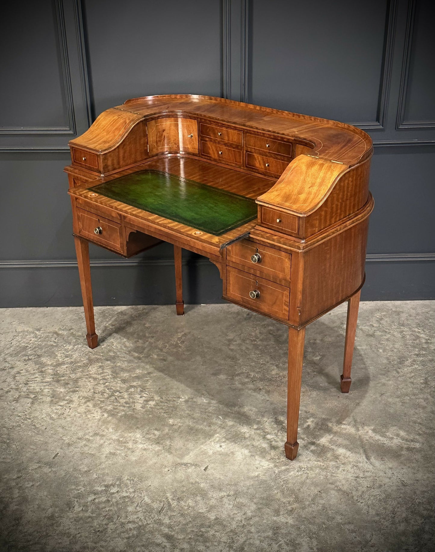 Inlaid Mahogany Carlton House Vintage Desk