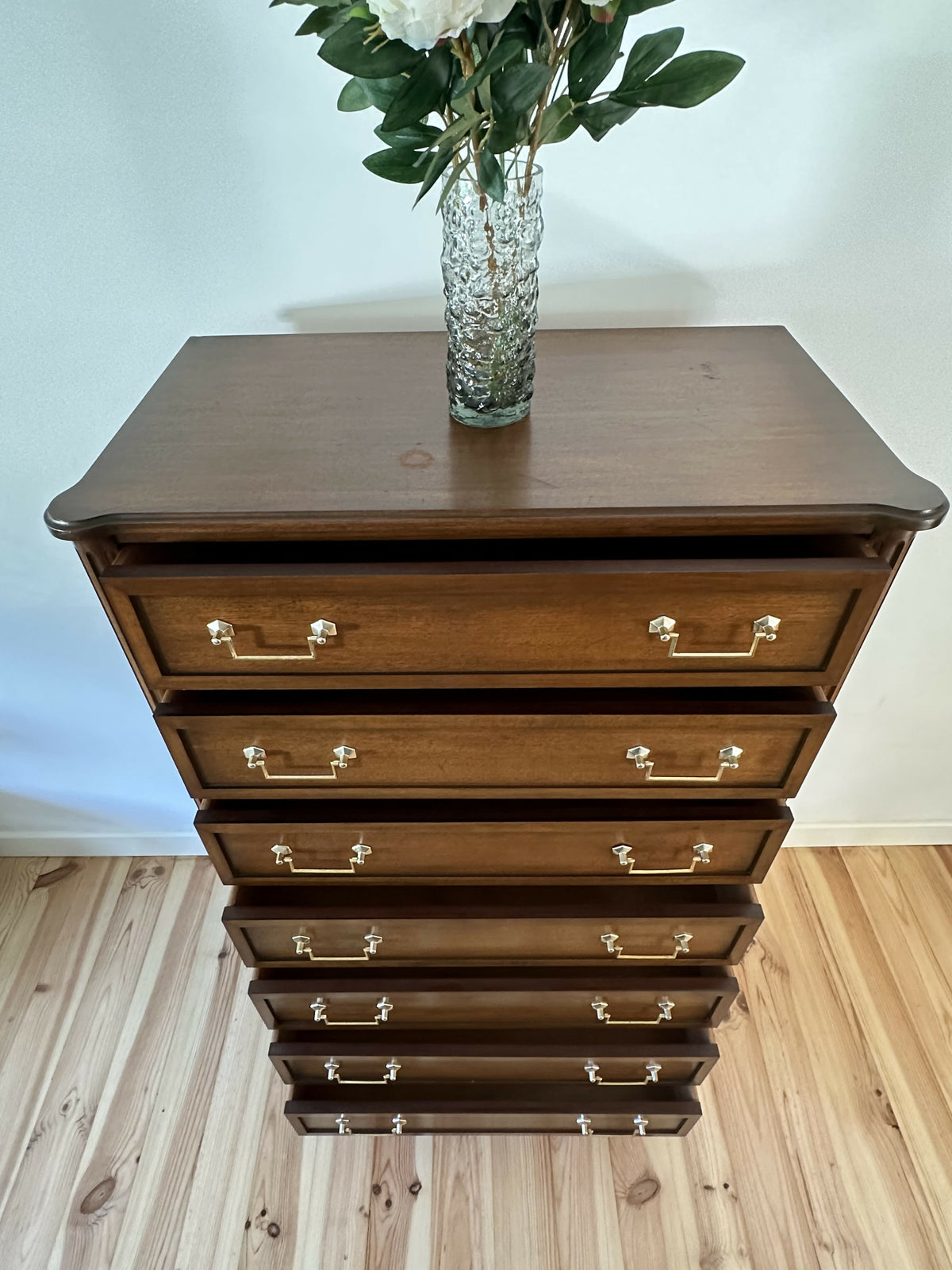 Vintage Stag Tallboy Chest Of Drawers Mid Century Tall Boy Stag Chateau