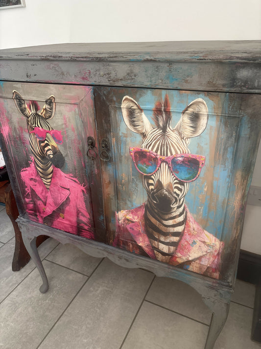 Funky Upcycled Cabinet