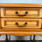 Bedside Table Vintage French Louis XVI Nightstand 2 Drawers Cabinet LOT 3586