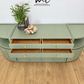 Refinished Nathan sideboard set in Pale Sage Green, modular, corner cabinet, tv stand, media unit, drinks, mid century modern, cupboard