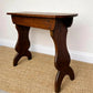 Antique Oak Stool | Rustic Oak Side Table | Vintage Lamp Table | Primitive Wooden Stool