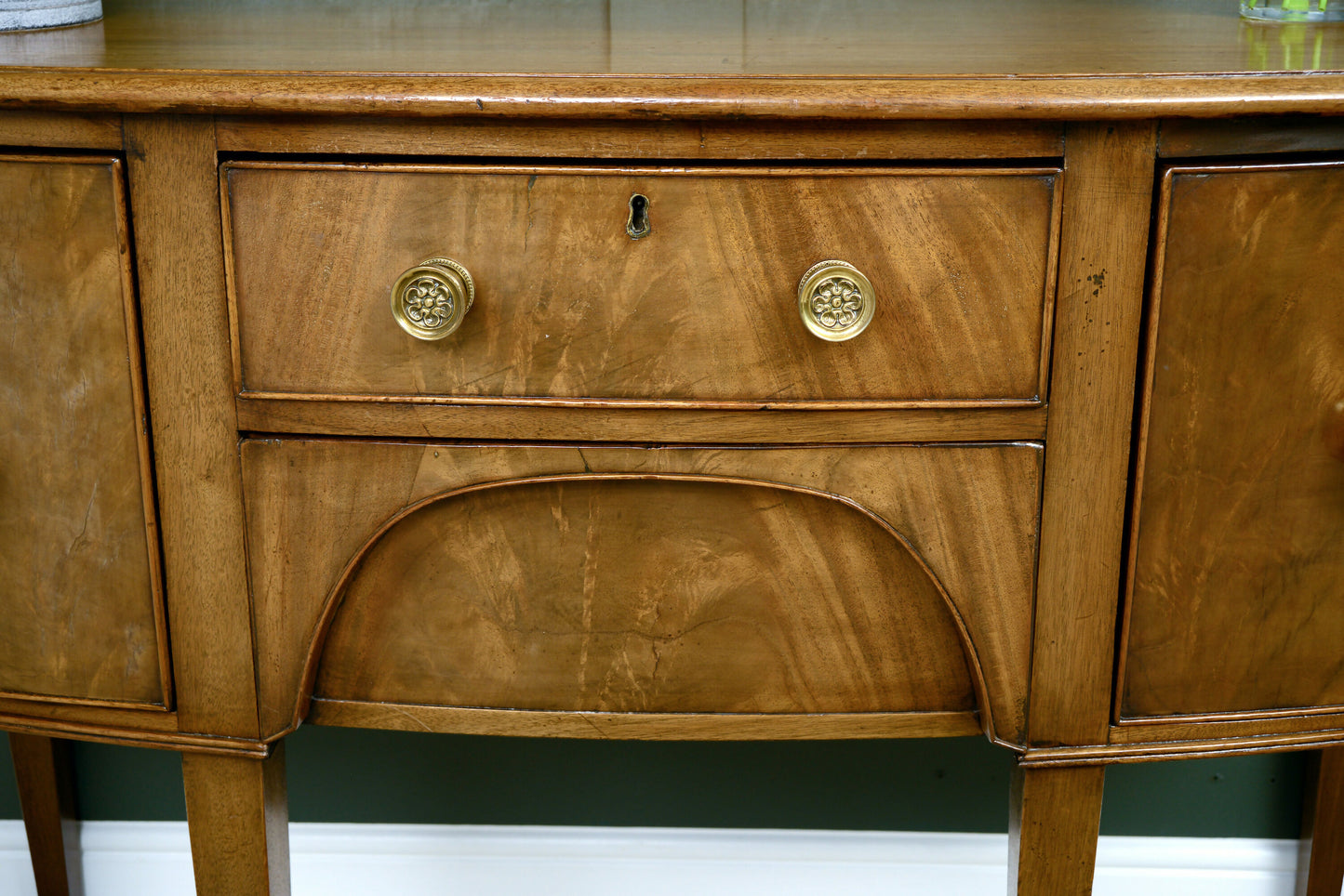 Georgian Bow Fronted Sideboard - Satinwood or Walnut