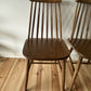 Vintage Set of 4 Mid Century Ercol Style Dining Chairs Stick Back Elm Chairs