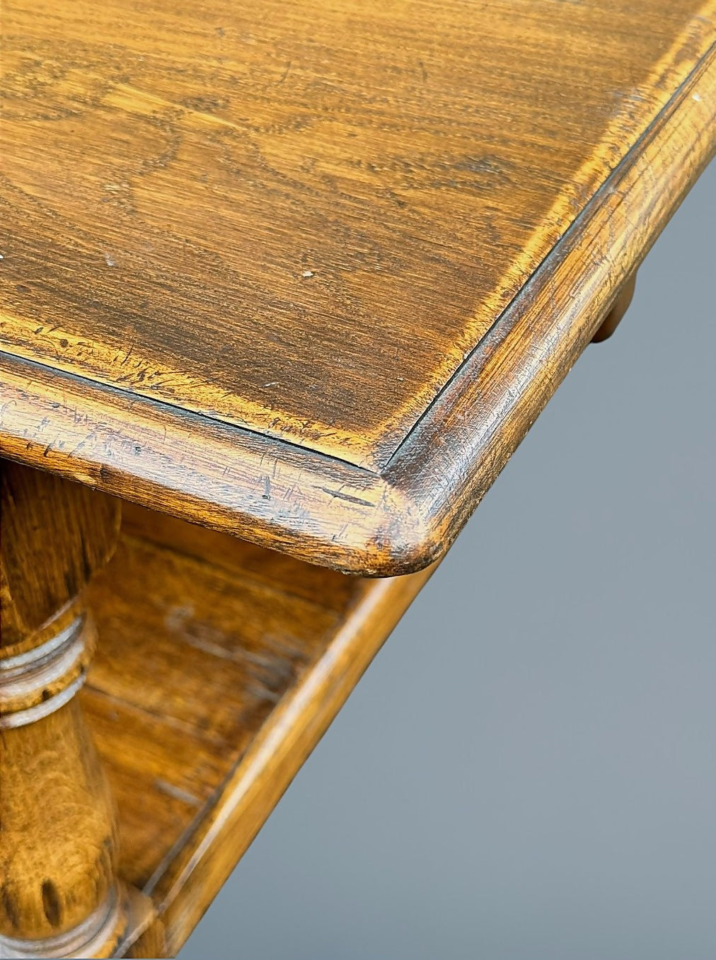 Large Oak Coffee Table With Two Drawers